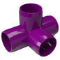 4-Way PVC Tee Furniture Grade Fitting - Side Outlet Tee - PVC Pipeworks