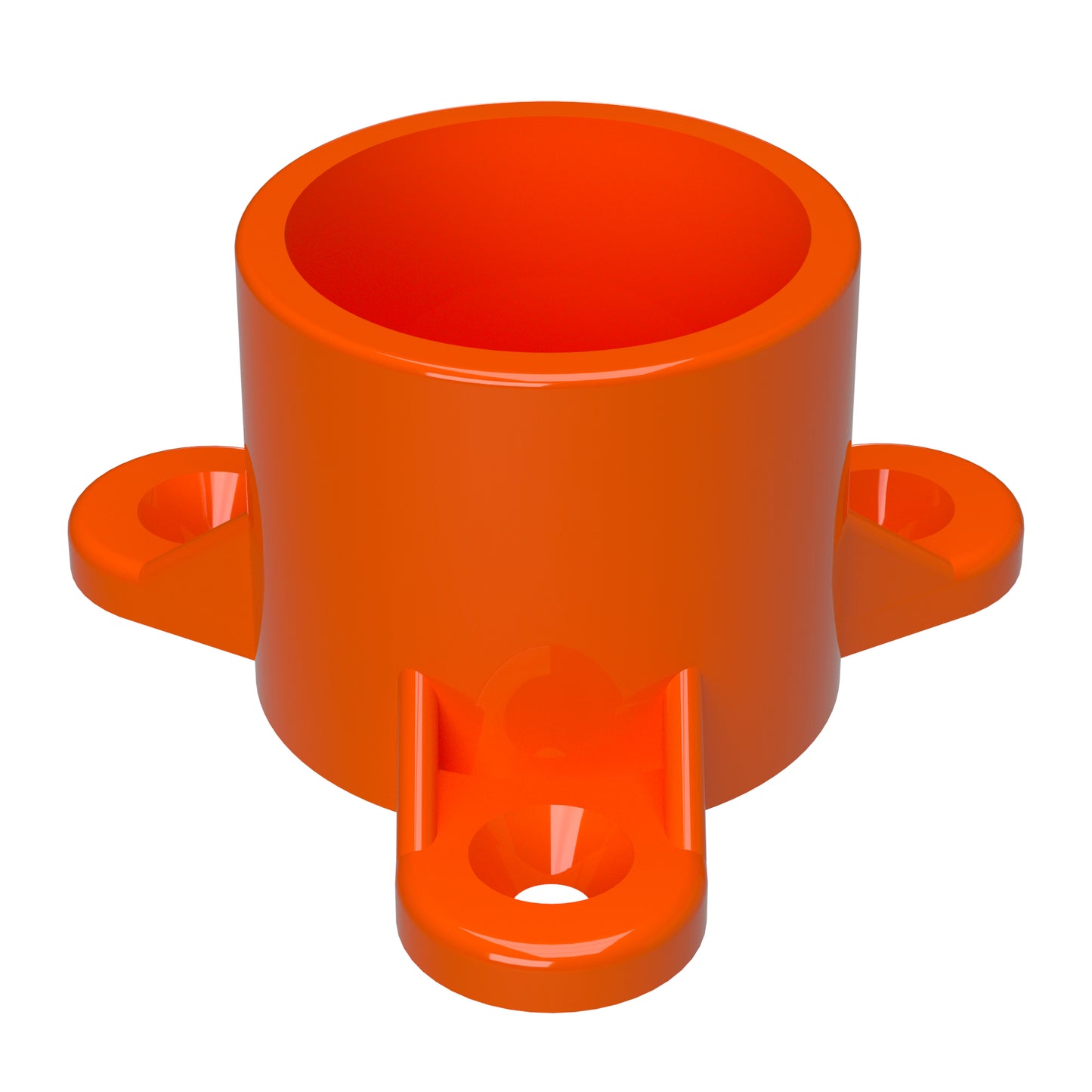 1" Screw Tab PVC Furniture Grade Cap - Table Cap - PVC Pipeworks