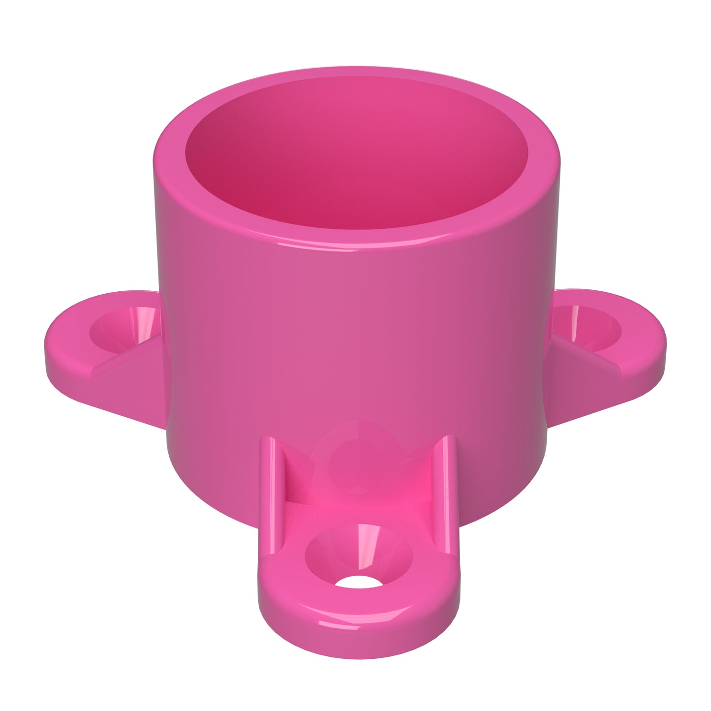 1" Screw Tab PVC Furniture Grade Cap - Table Cap - PVC Pipeworks
