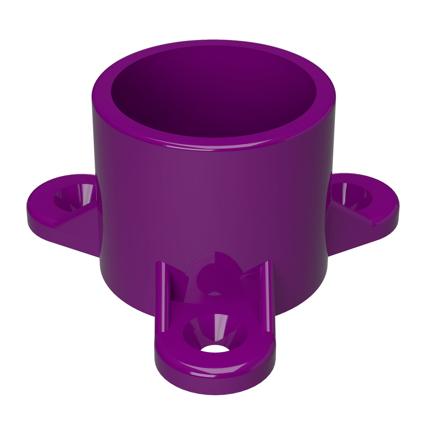 1" Screw Tab PVC Furniture Grade Cap - Table Cap - PVC Pipeworks