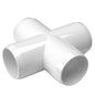 Cross PVC Furniture Grade Fitting - X Joint - PVC Pipeworks